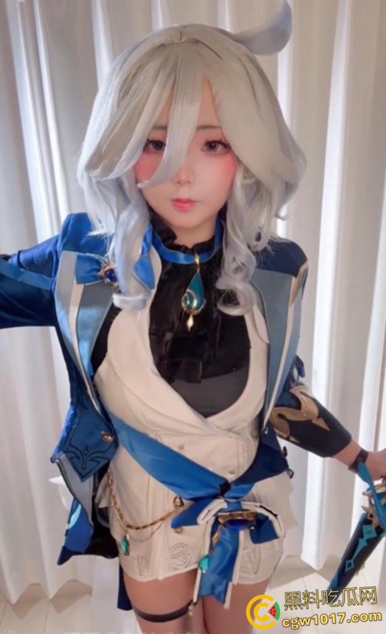 童颜巨乳福利姬【NagomiteiChuchu】，大尺度福利流出，Cos原神芙宁娜，美乳套弄假屌，道具自慰淫水喷溅！