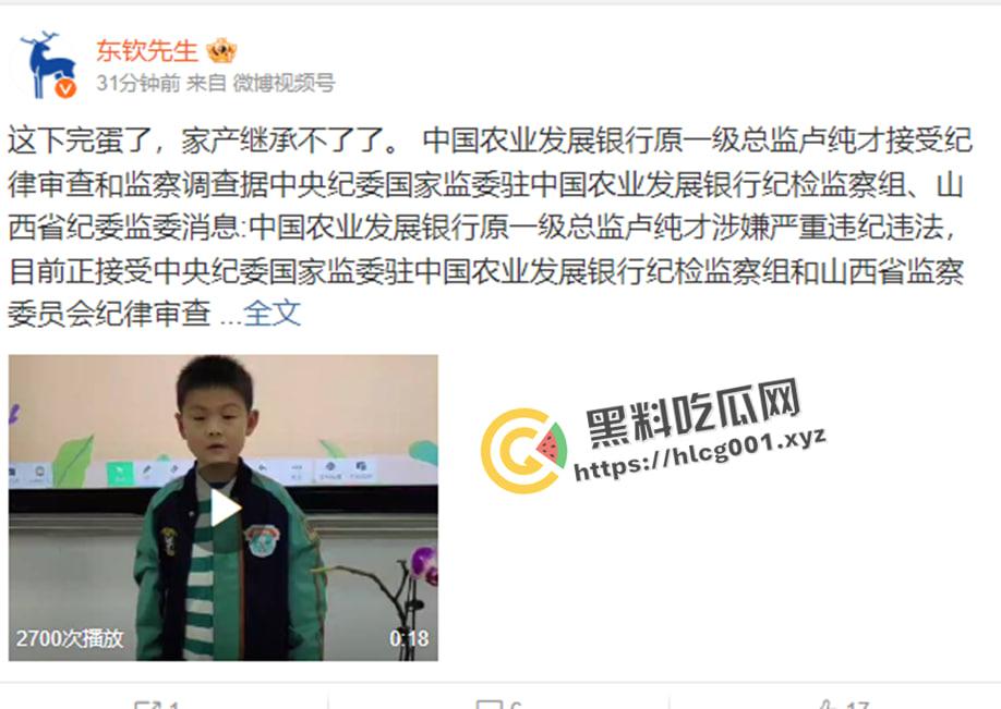 坑爹一号!中国农业发展银行总监【卢纯才】儿子讲台上称农业发展银行是自己家的产业 老子立马被查 这下没法继承咯-2