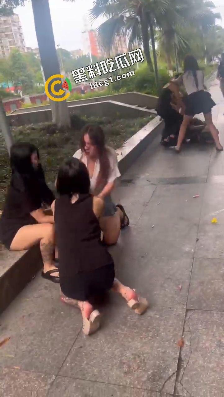 广西梧州小区公园精神小妹 互相撕逼 群殴打架 精神小伙拍摄视频传出-3