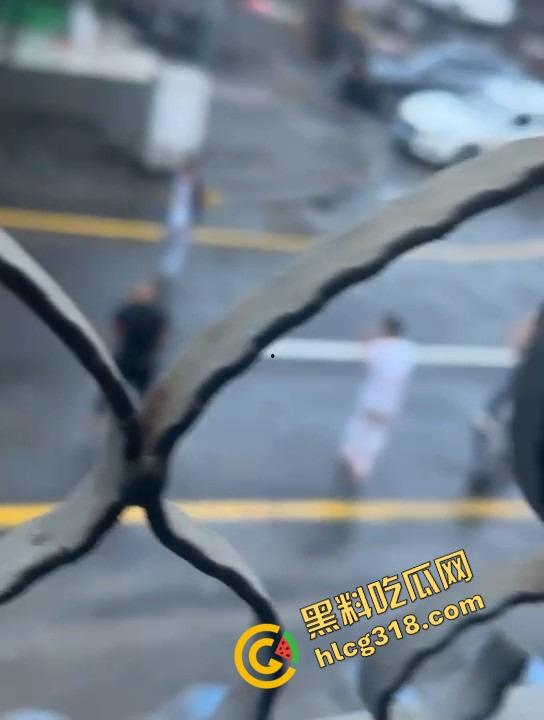 两人当街持刀互砍，地上都是血了还有热心大哥冲上去劝架，这不是劝架这是想加菜，刀都举起来了你上去干啥？-10